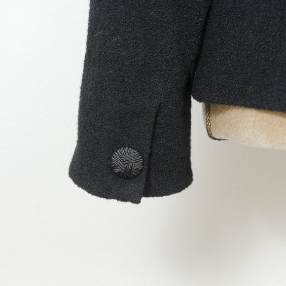 Lolita Lempicka Black Button Up Fitted Classic Wool Blazer Size 38/US 6 Jacket - Picture 13 of 15